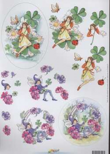 3D Schneidebogen Elfenbilder rund, oval