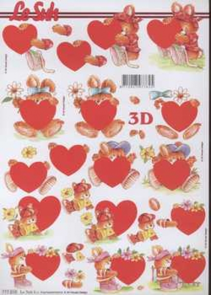 3D Schneidebogen Häsli mit Herz