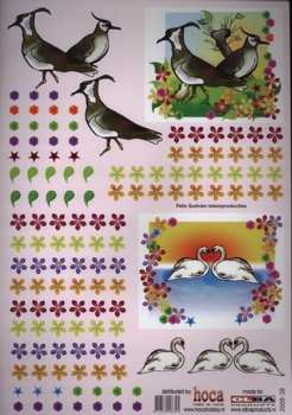 3D Schneidebogen Enten, Schwäne