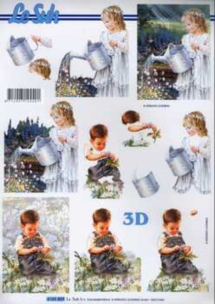 3D Schneidebogen Kinder im Garten