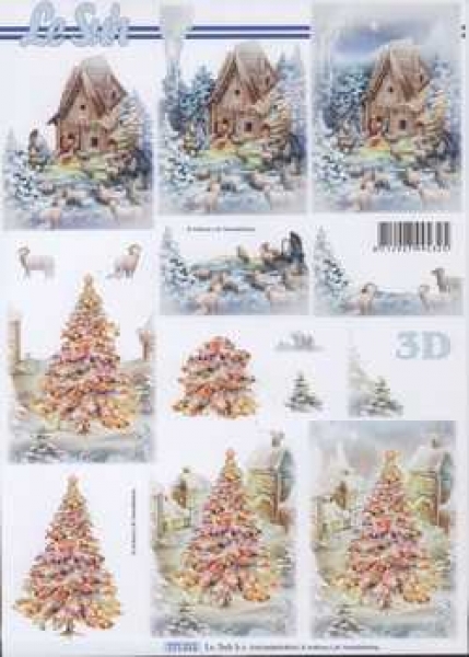 3D Schneidebogen Krippe, Tannenbaum