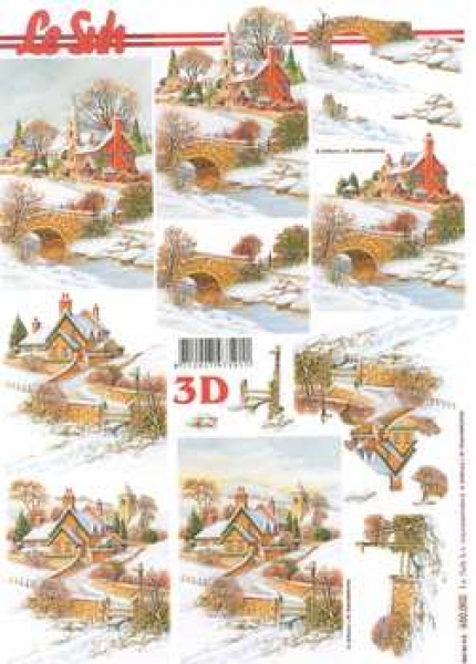 3D Schneidebogen Landschaft, Brücke