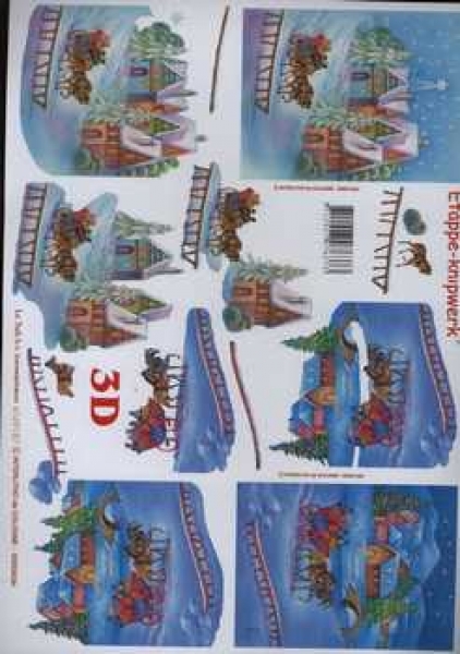 3D Schneidebogen Landschaft, Kutsche