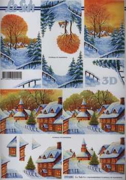 3D Schneidebogen Schneelandschaft