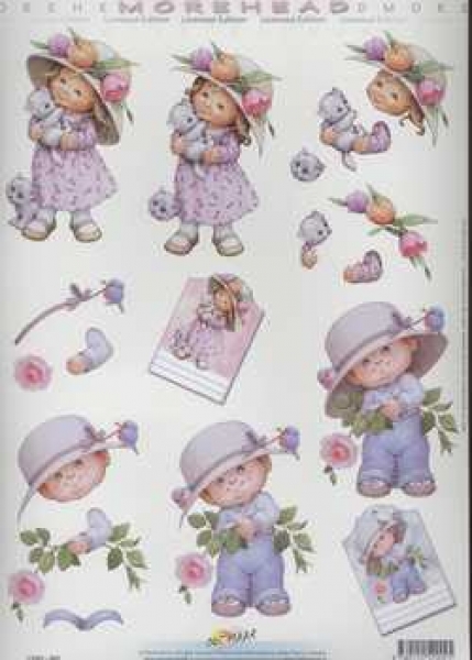 3D Schneidebogen Morehead, mit Kätzchen, Blumen