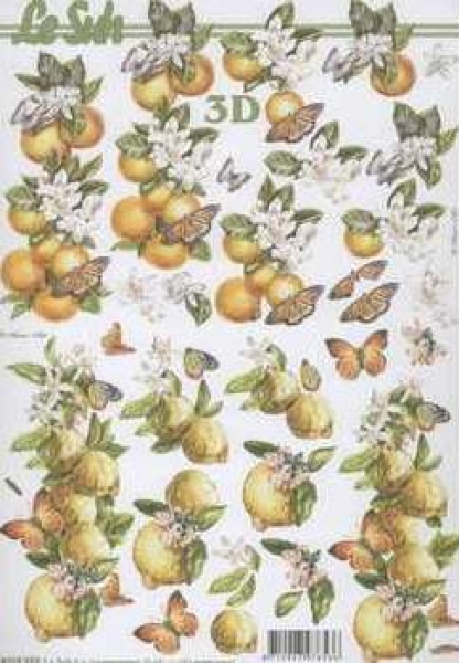 3D Schneidebogen Orangen, Zitronen