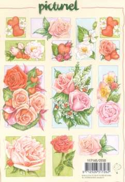 3D Schneidebogen Rosen-Herzchen