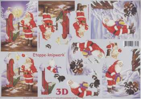 3D Schneidebogen Samichlaus Weihnachtspost