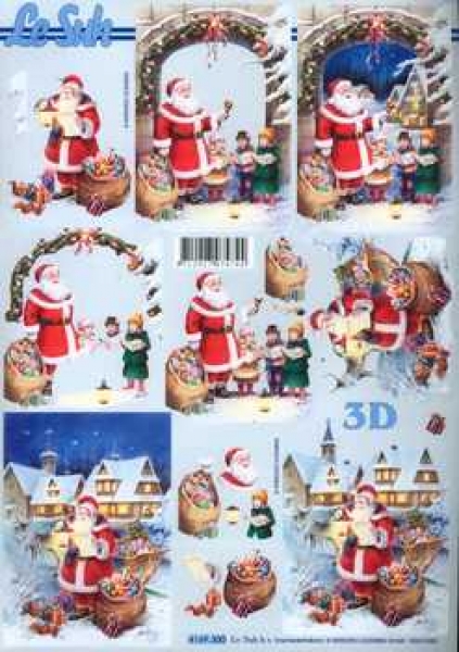 3D Schneidebogen Samichlaus mit Kindern