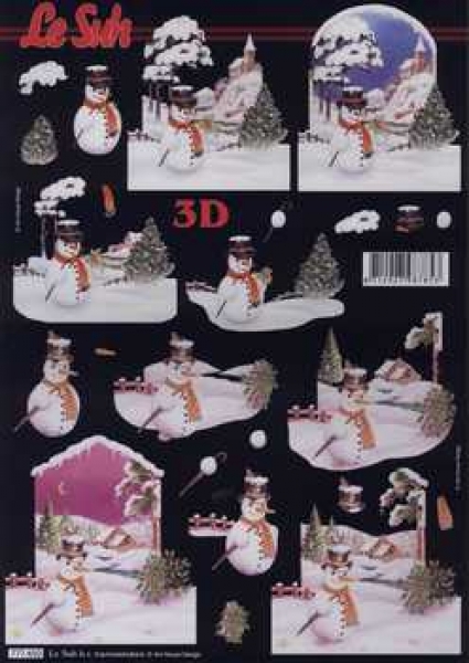 3D Schneidebogen Schneemann