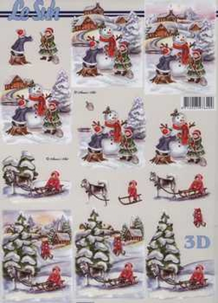 3D Schneidebogen Schneemann, Kinder