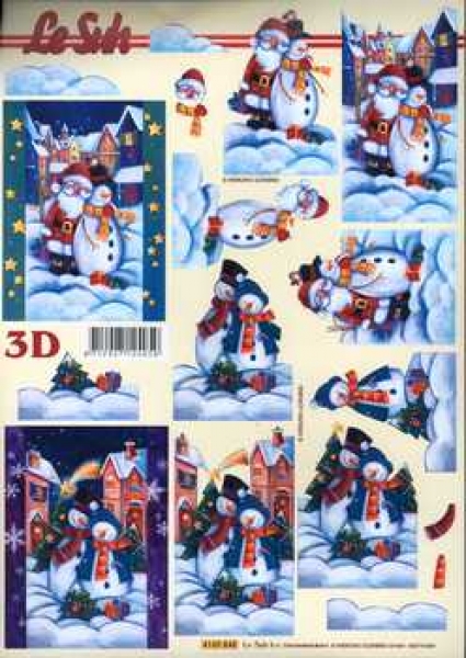 3D Schneidebogen Samichlaus und Schneemann