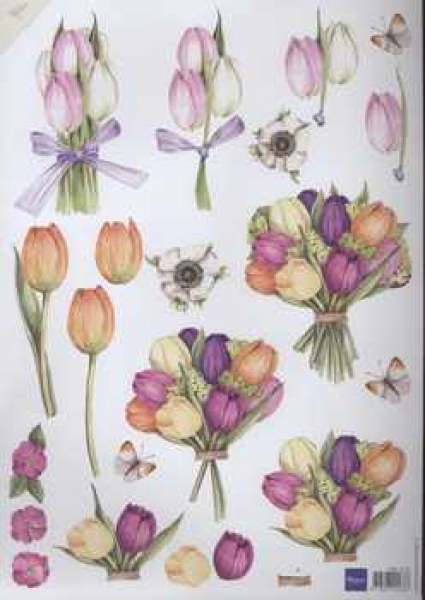 3D Schneidebogen Tulpen
