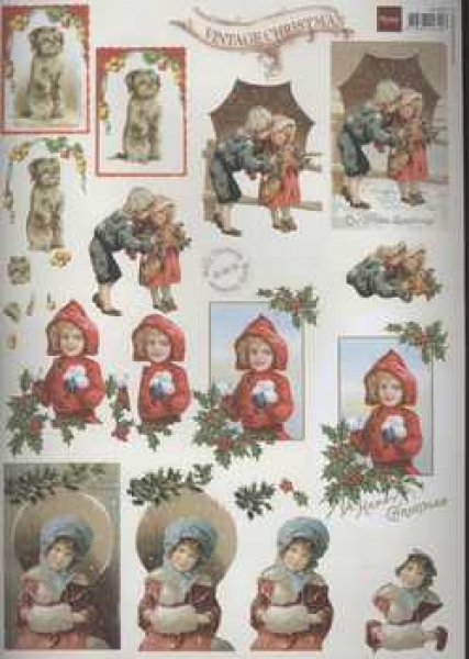 3D Schneidebogen Vintage Weihnachten