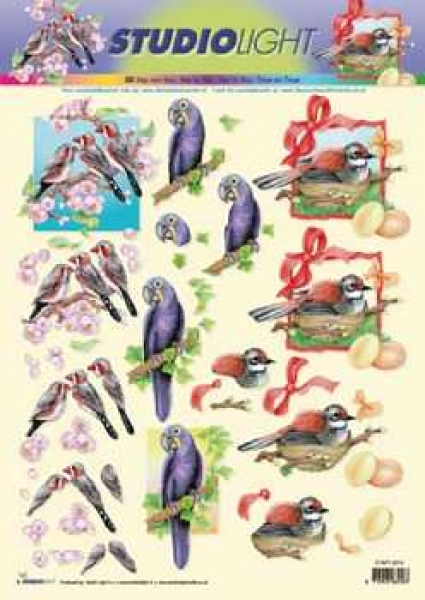 3D Schneidebogen Vögel, Papagei