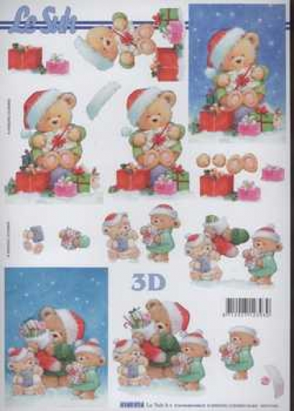 3D Schneidebogen Weihnachtsbär