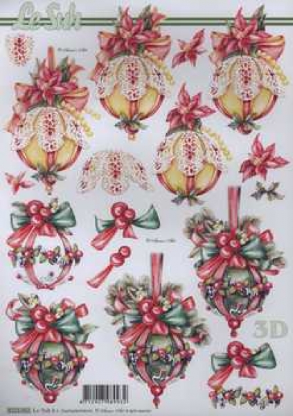 3D Schneidebogen Weihnachtskugeln