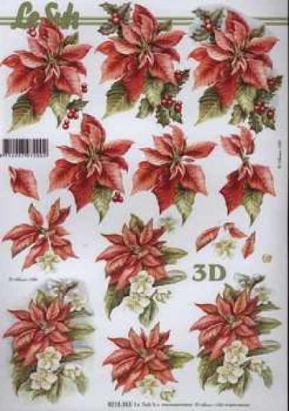 3D Schneidebogen Weihnachtsstern, Christrose