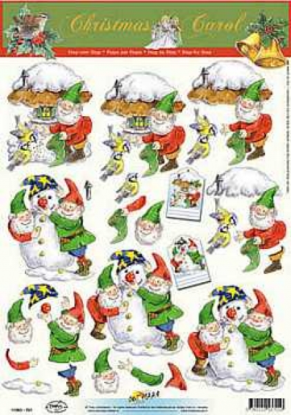 3D Schneidebogen Weihnachten, Zwerge