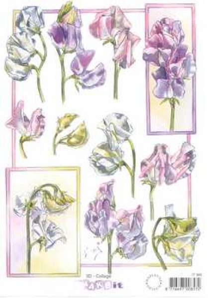 3D Schneidebogen Blumen rosa