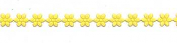 Blümchenband selbstklebend gelb