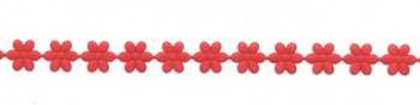 Blümchenband selbstklebend rot
