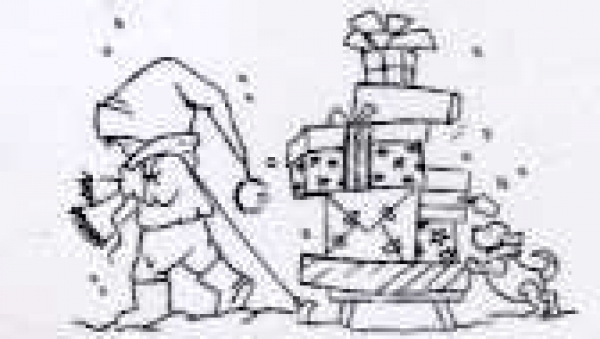 Clear Stamp Schlitten und Geschenke