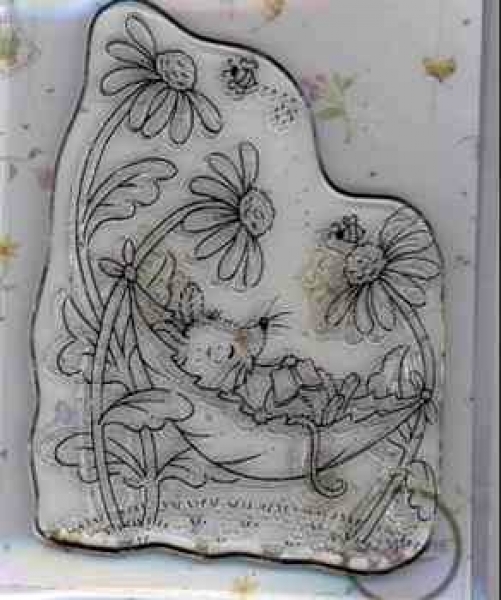 Clear Stamp Tina Wenke, Sonnenblumen-Hängematte, Maus