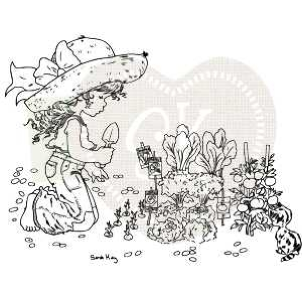 Clear Stamp Sarah Kay, Lynette im Gemüsegarten