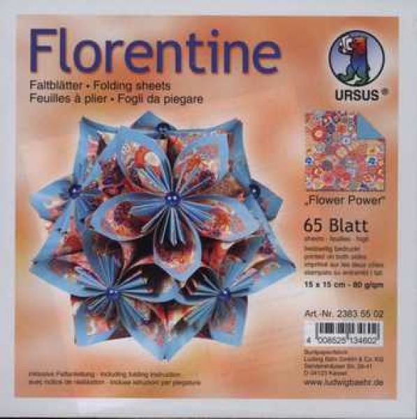 Florentine Flower Power, hellblau