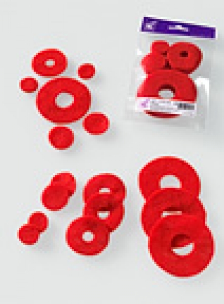 Nadelflies Ringe tomatenrot