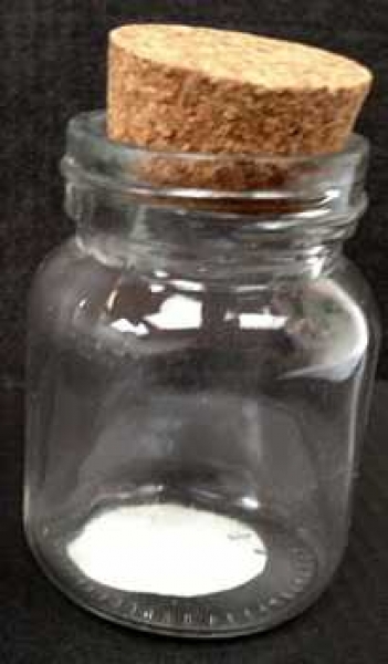 Glasflasche rund mit Kork