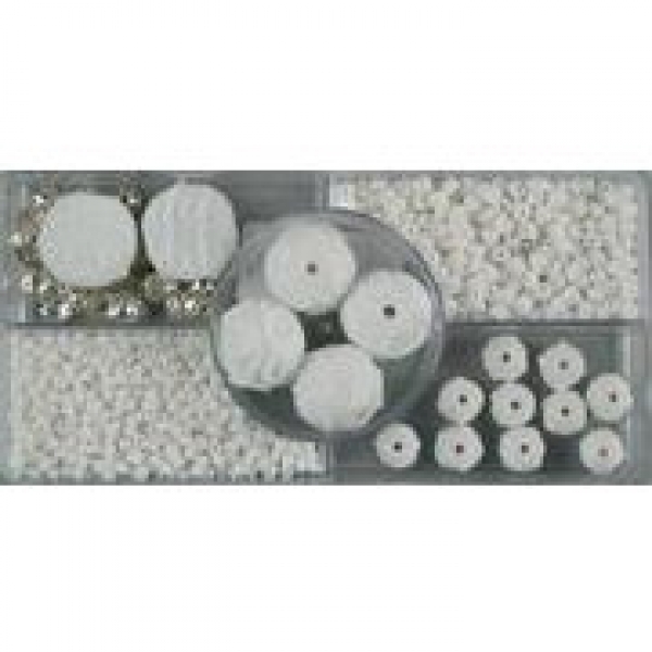 Glasperlenset Fancy, weiss