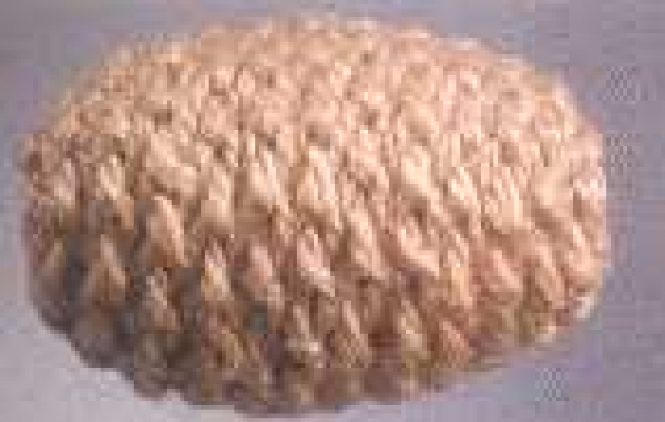 Häkelperlen oval beige