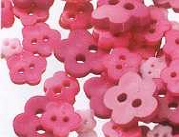 Knöpfe Blumenmix pink