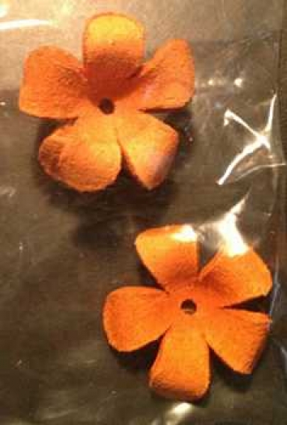 Lederblüten orange