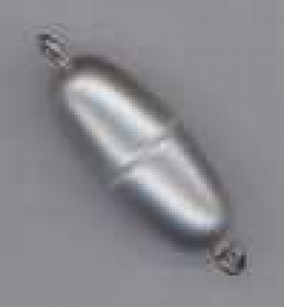 Magnetverschluss oval, silber matt