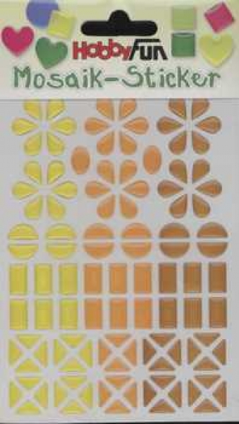 Mosaik-Sticker gelb-orange-braun