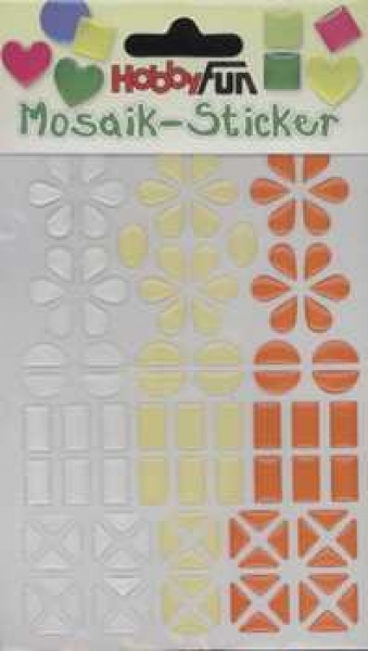 Mosaik-Sticker Transparent-vanille-orange