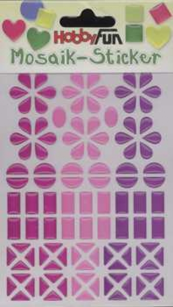 Mosaik-Sticker rosa-lila-violett