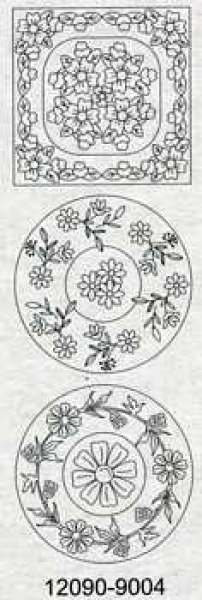 Pergament Design sort. 4, Blumen, Rahmen