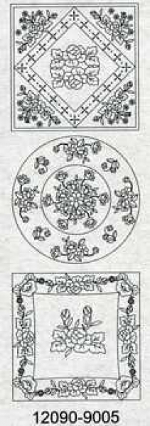 Pergament Design sort. 5, Blumen, Rahmen
