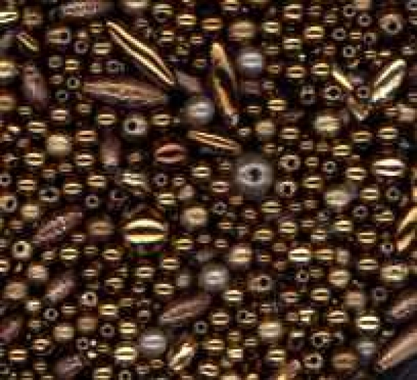 Perlenmix bronze-gold
