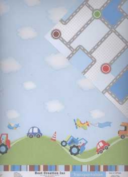 Scrapbookingpapier Strasse, mit Glitter