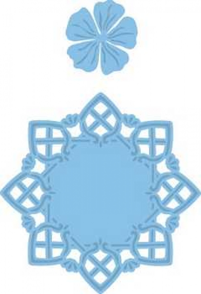 Schablone Creatables Rahmen spitz, Blume