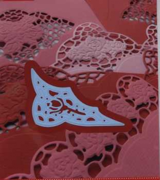 Schablone Creatables Ecke Rose