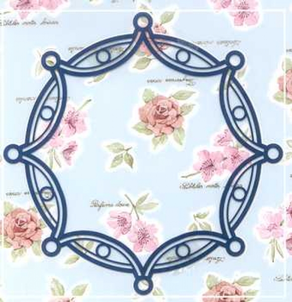 Embossing-Schablone Joy rund sternförmig