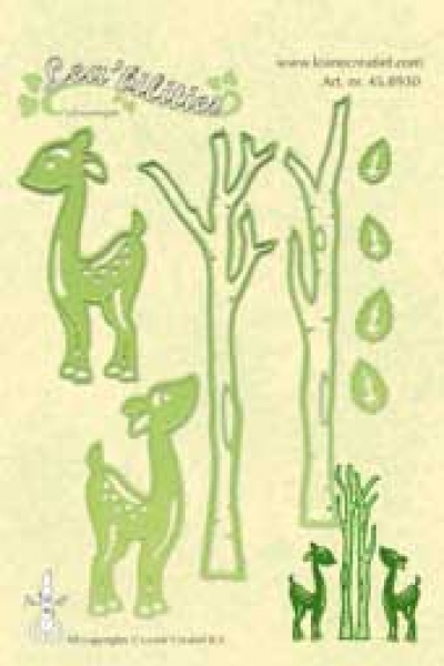 Stanzschablone Lea'bilities, Reh, Bäume (Deer & Trees)
