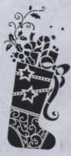 Schablone Weihnachtsstiefel