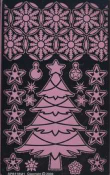 Schablone Parchement Weihnachten, Starry night